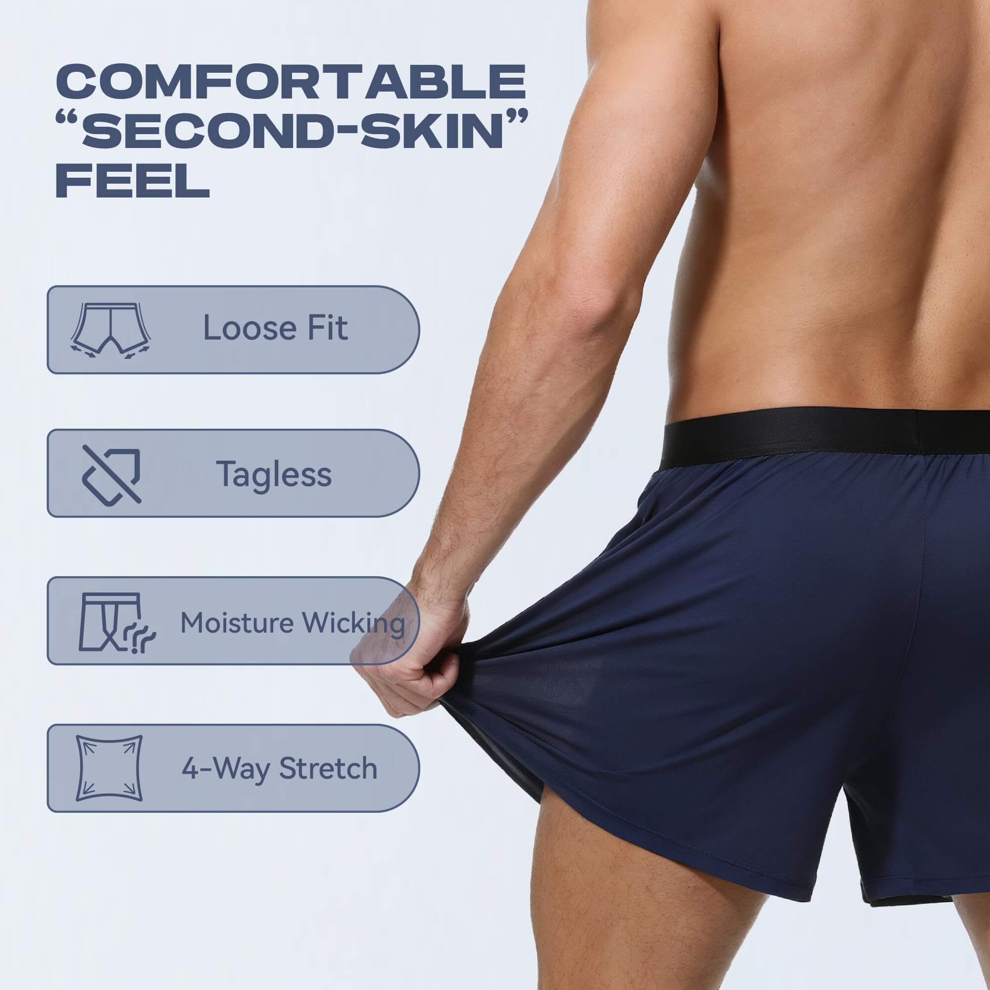 Ultra-Soft Loose Fit Boxer Shorts with Button Fly 3 Pack