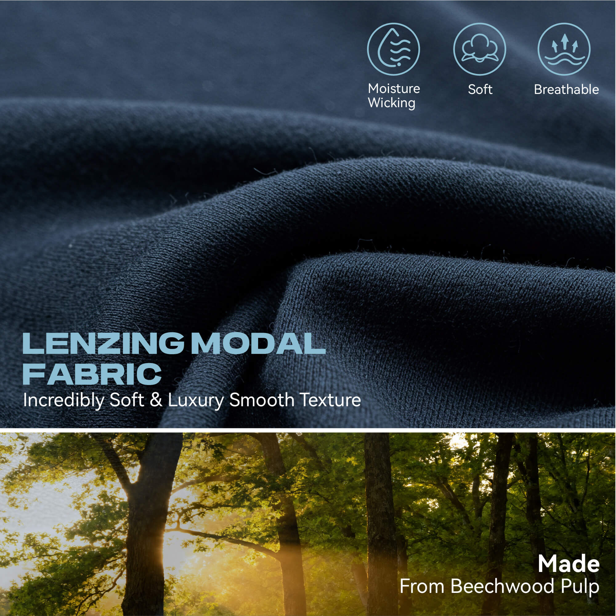 Men's Modal Boxer Briefs with 3D Pouch 4 Pack